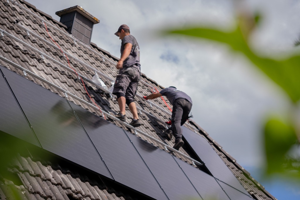 Montage auf dem Dach